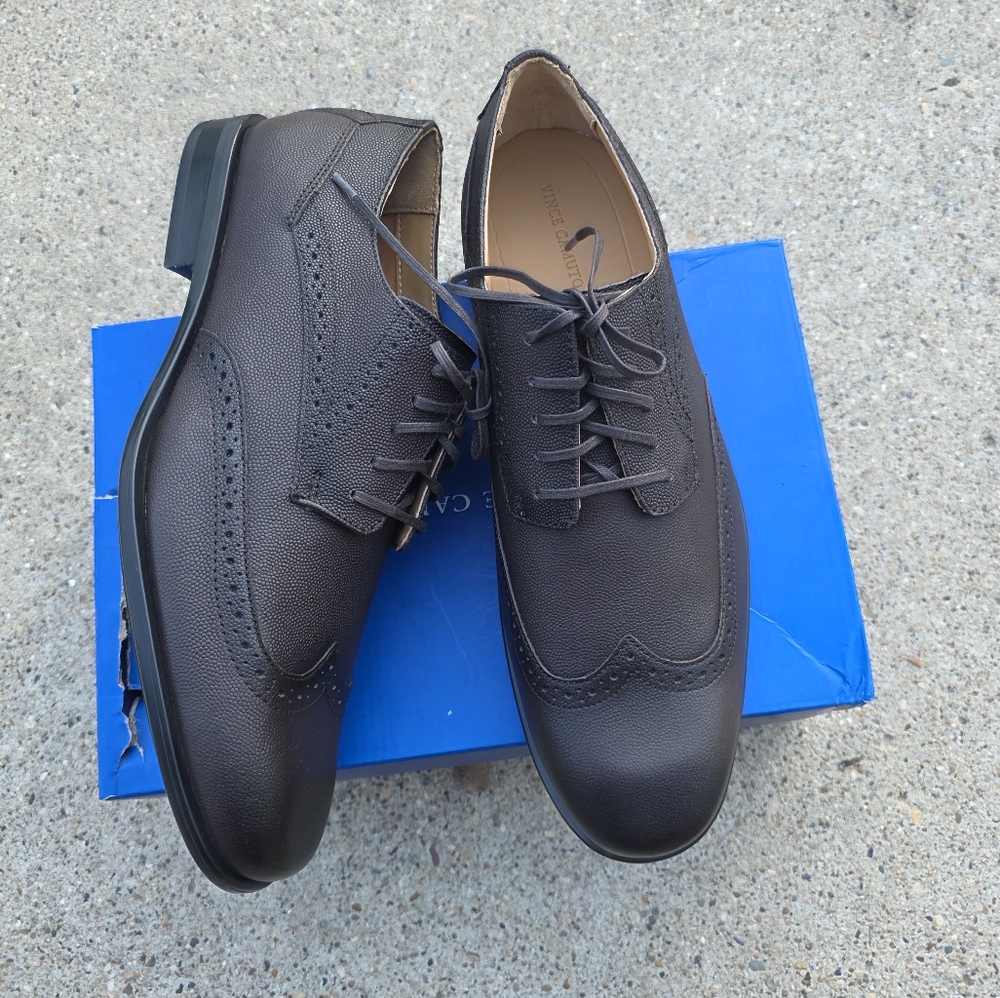 Vince Camuto Men's Brown Leather Dress Shoes Men Size 11